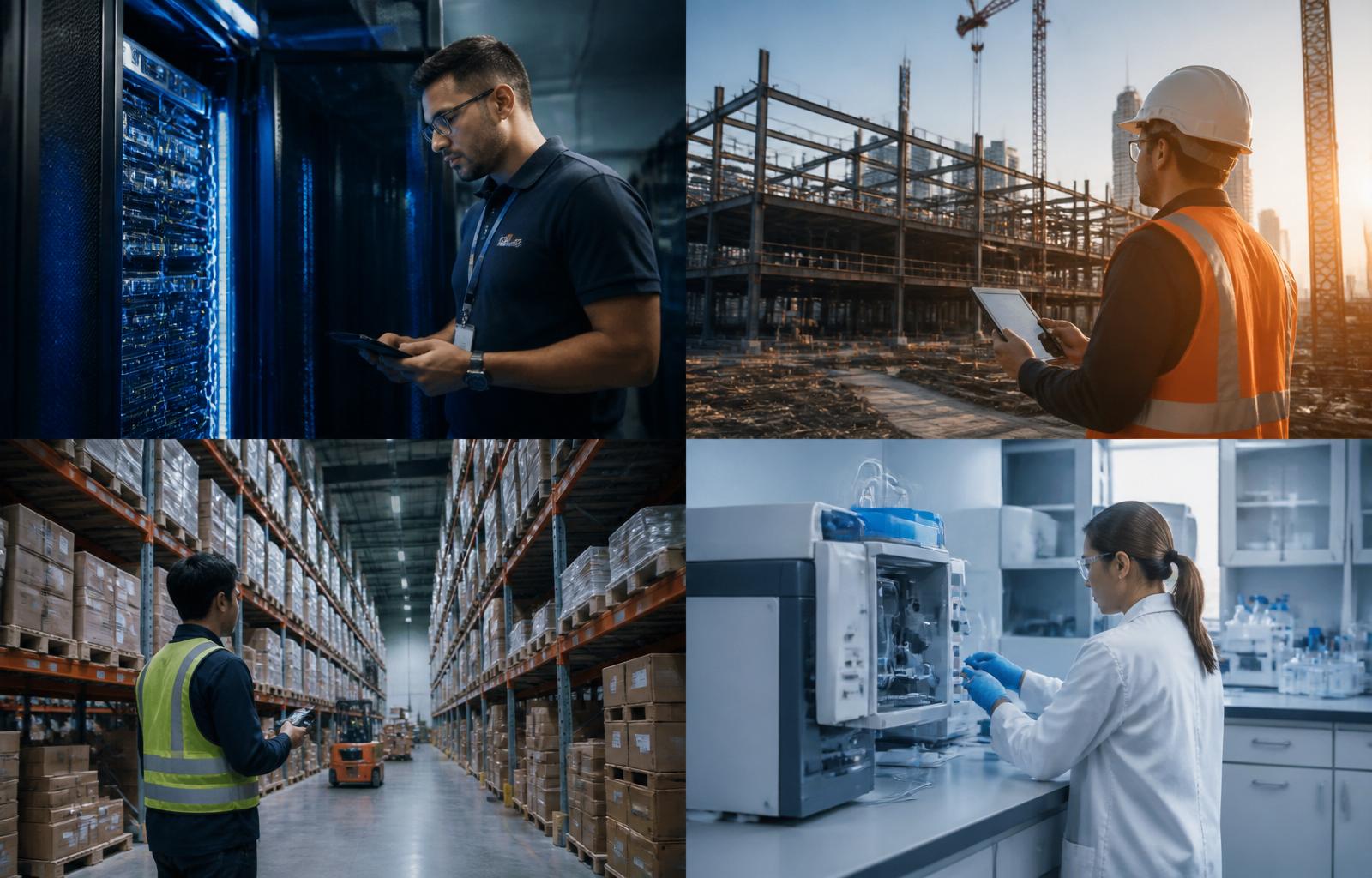 Zivahh workforce across data centers, construction, warehousing, and laboratories